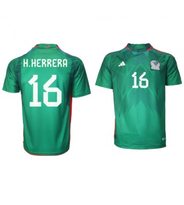 Maillot de foot Mexique Hector Herrera #16 Domicile Monde 2022 Manches Courte